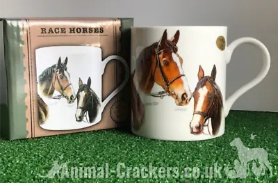 Famous Racehorses Red Rum Shergar Nijinski Etc China Mug Horse Lover Gift Boxed • £8.95