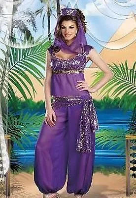 Womens Fancy Dress Belly Dancer Jasmine Aladdin Arabian Nights Princess Costume • £19.99