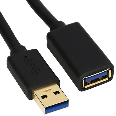 £4.55 • Buy PRO USB 3.0 22AWG High Speed Cable EXTENSION Lead A Male To Female Socket 1m-3m