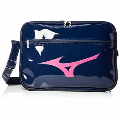 MIZUNO Football Volleyball Baseball Enamel Shoulder Bag 33JS8212 Navy EMS • $40.63