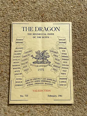Original The Dragon Regimental Magazine East Kent Regiment The Buffs Feb 1961 • £4.99