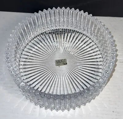 MIKASA Japan  Crystal Bowl Diamond Fire 8  Deep Vertical Starburst STUNNING! • $22.99