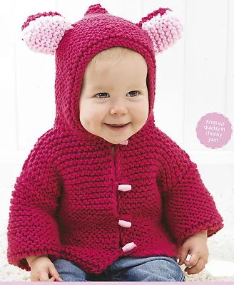 £1.99 • Buy KNITTING Pattern-Easy Knit Baby Hooded Duffle Coat In Chunky Wool- Fits 6-18mths