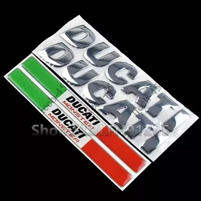 Silver Motorcycle Fuel Tank Emblem Decals Car Badge Stickers For DUCATI MONSTER • $13.32