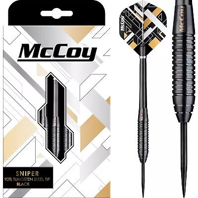 £3.45 • Buy Tungsten Darts Set 22g 24g 26g Grams 90% McCoy Sniper Black