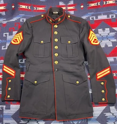 Marine Corps Mens Dress Blues Thorngate Blue Wool Blend Coat 41R Military • $116.99