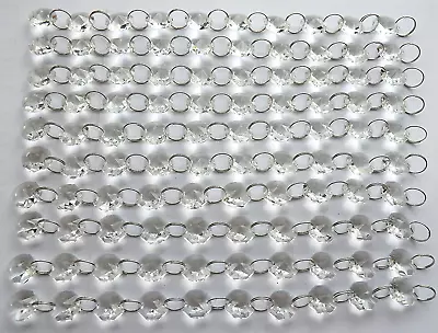 10x 1 Feet 14MM Clear CHANDELIER OCTAGON SUNCATCHER GARLAND CHAIN BEAD CURTAIN • £5.99