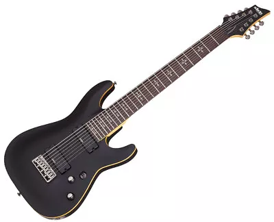 Schecter Demon-8 8-String Guitar - Aged Black Satin - B-Stock • $509.99