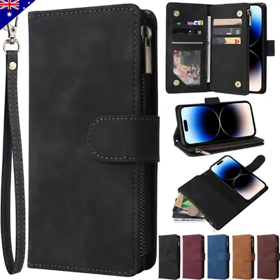$15.69 • Buy For IPhone 14 11 13 12 Pro XS Max XR 7 8 6 Plus X Wallet Leather Flip Case Cover