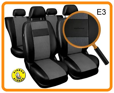Car Seat Covers Fit Vauxhall Vectra C - Full Set Black Leatherette/polyester • $84.60