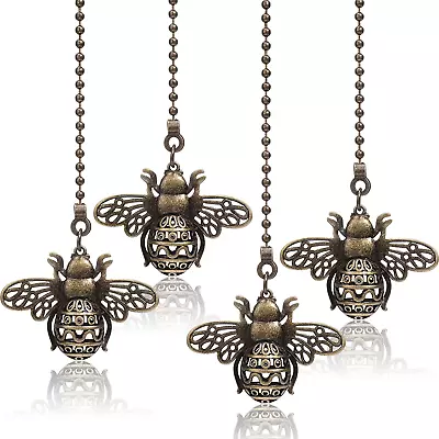 4 Pieces 13 Inch Vintage Bee Ceiling Fan Pulls Chain Decorative Ceiling Light  • $11.99