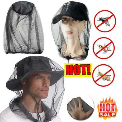 1/2 X Midge Mosquito Insect Hat Bug Mesh Head Net Face Protector Travel Camping • £2.15