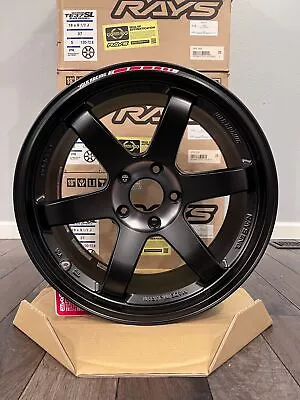 $3140.75 • Buy SET OF 4 RAYS VOLK RACING TE37SL SL BLACK EDITION III REDOT 18x9.5 +37 5x120