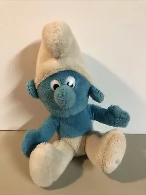 Vintage 10  Plush Toy Smurf PEYO 1979  WALLACE BERRIE & CO • $5.50