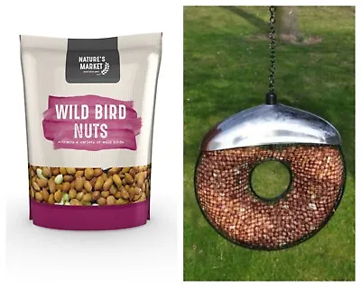 £7.99 • Buy Hanging Wild Bird Feeder Nut Energy Feeding Station Donut Nuts Garden Tree Donut