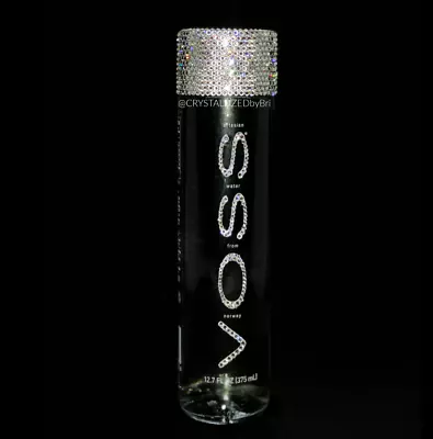 Bling Glass VOSS Water Bottle AUSTRIAN CRYSTALS 375mL Bedazzled Crystallized • $199