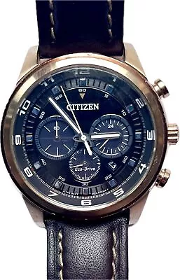 Citizen Eco Drive Chronograph Watch Brown B620-S087708 With Original Box • $199