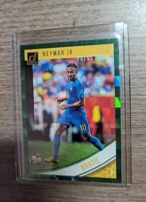 2018-19 Panini Donruss Soccer Press Proof Green Neymar Jr #104 • $24.99