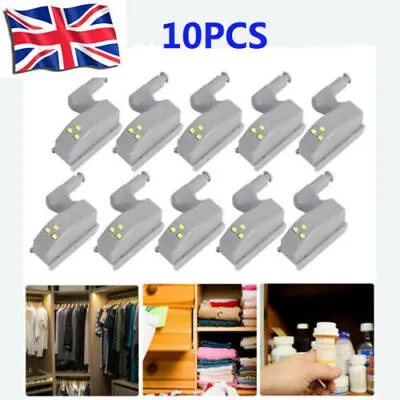 £4.09 • Buy 10pcs Cabinet Cupboard Closet Wardrobe Door Inner Hinge Kitchen LED Sensor Light