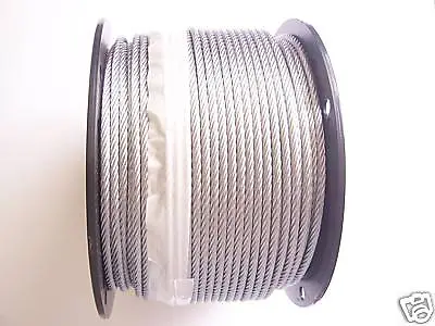 Galvanized Wire Rope Cable  3/16  7x19 200 Ft Reel. • $51.80