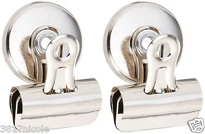 2 PC Piece METAL Work Shop Strong Magnetic Spring Clips Clamp Set Clamps Fridge • $8.95