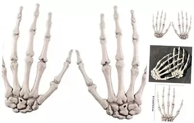  1 Pair Halloween Skeleton Hands Plastic Skeleton Hands For April Fools' Day  • $15.68