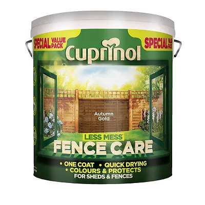 £14.99 • Buy Cuprinol Fencecare Less Mess- Shed & Fence Paint - 6 L - One Coat - All Colours