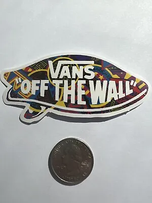 VANS Off The Wall Surfboard Sticker Skate Sticker Graffiti Color 3.5”x2” New!! • $2