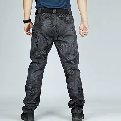 Mens Waterproof Hiking Tactical Trousers Outdoor Fishing Walking Combat Pants UK • £14.99