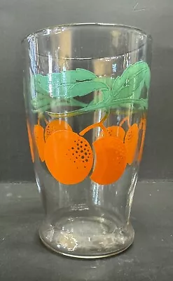 Anchor Hocking Orange Juice Glass Footed  4 Inches Tall 6 Oz • $8.25