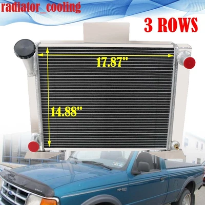$169 • Buy 3 Rows Aluminum Radiator For 1982-1994 1993 1991 1989 Ford Ranger V8 Engine Swap