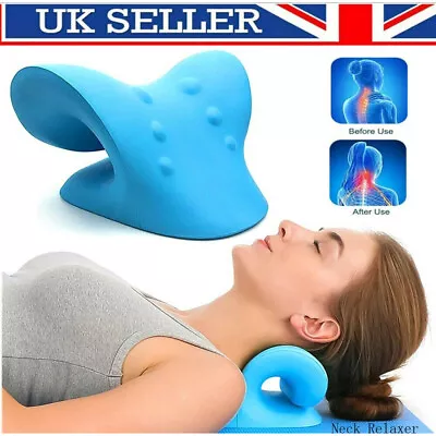 Neck Stretcher Relaxer Pillow For Pain Relief Cervical Traction Device Pillow • £5.99