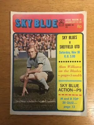 Coventry City V Sheffield United 18/11/72 Colin Stein Autograph • £4