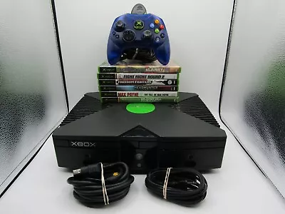 Microsoft Original Xbox Console Lot 1 Controller 6 Games System Bundle TESTED • $129.19