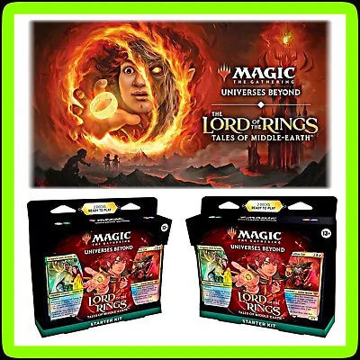 🌋 2 LOT MTG Lord Of The Rings TALES OF MIDDLE EARTH Starter Kits ✅ NEW ✅ SEALED • $91.99