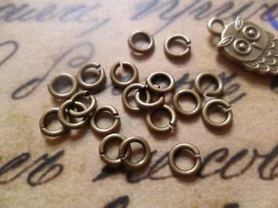 100 X 5mm Brass Open Jump Rings Bronze Jumprings 3mm Inner Jewellery Findings • $4.50