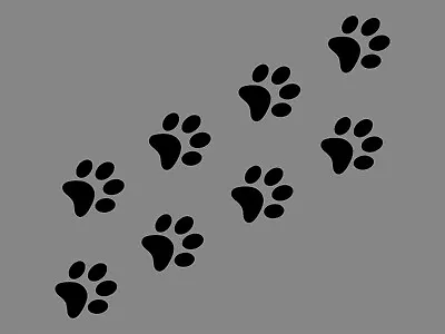 DOG PAWS 8 PCS PACK Puppy Animal Print Vinyl Decal Waterproof Car Sticker Cat • $3.99