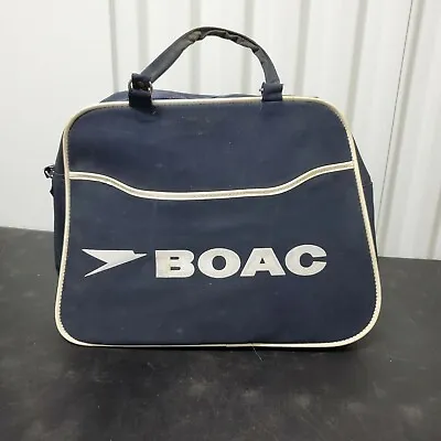 Vintage 1960's BOAC British Overseas Airways Corporation Stewardess Bag Rare • $99.99