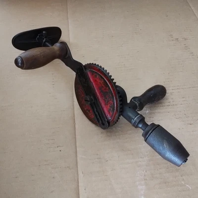 £17.90 • Buy Vintage Miller's Falls 2 Speed Hand Breast Brace Auger Drill - Made In USA
