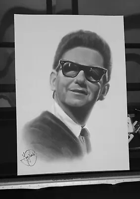 Roy Orbison Art Print Hand Drawn Portrait Pencil Artist Wall Canvas Poster A3 • £20