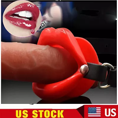 PU Leather Silicone Open Mouth Gag O Ring Slave Couples BDSM Bondage Restraints • $10.89