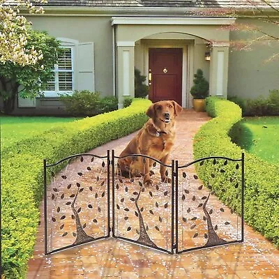 Wooden Pet Gate Freestanding Safety Dog Gate Door Stairs Folding Fence Z Shape • $44.50