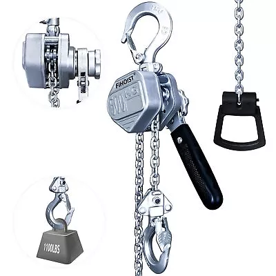 Mini Lever Hoist 1/2T Chain Hoist Come Along Aluminum Alloy Mini Puller Hoist • $55.01