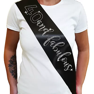 GLITTER BIRTHDAY SASH 16th 18th 21st 30th 40th 50th 60th 70th 80th 90th  • £8.95