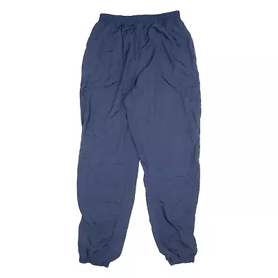 REEBOK Mens Track Pants Blue Nylon Tapered M W26 L31 • £12.99