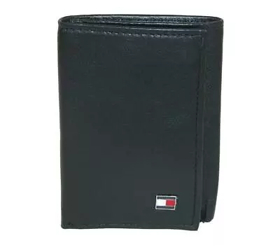 £19.89 • Buy New Tommy Hilfiger Men's Leather Pass-case 'Oxford' Tri-Fold, Wallet, CC, Black