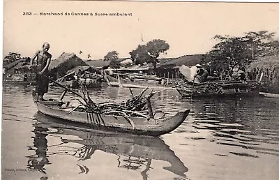 Vietnam Postcard In French Siagon Sanpan Boat River C 1935       J  • $7.99