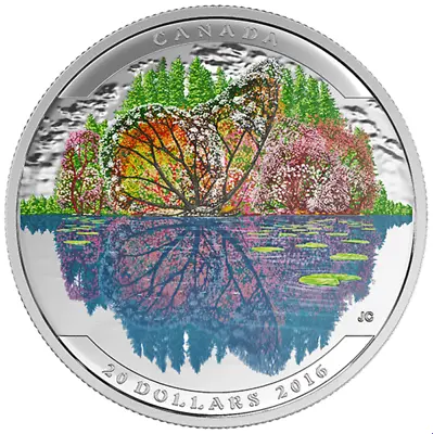 $73.52 • Buy 1 Oz. Pure Silver Coloured Coin – Landscape Illusion: Butterfly 2016 No. 149552