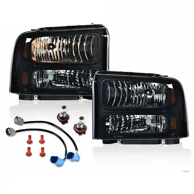 Fit For Ford F-250 F-350 Super Duty Excursion 99-04 Conversion Headlights W/bulb • $69.25