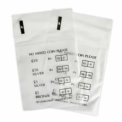 Coin Denominated Bags | No Mixed Coin Bags Sterling Retail Bags 100% Recyclable • £1